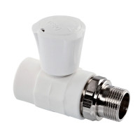 Кран кульовий PPR радіаторний прямий 20х1/2