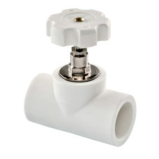 Вентиль PPR Ø32 Tebo білий 6/36