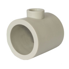 Тройник PPR редукционный 90 х 40 х 90 Tebo серый 1/12