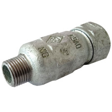 746A5008 Перехідник затискний оцинкований білий чавун Ø2