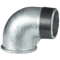 09225008 Коліно оцинковане білий чавун Ø2