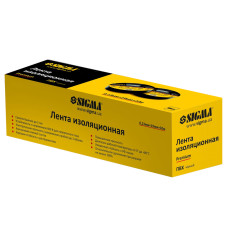 Ізострічка ПВХ чорна 0,13мм × 19мм × 20м Premium Sigma 8411611