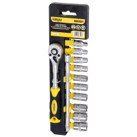 Ключ-тріскачка 1/4 з набором насадок і подовжувачем 12шт CrV mid Sigma 6003501