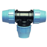 1005 UNIDELTA Тройник зажимной Ø40 PN16 PP-B УФ защита