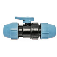 1070  UNIDELTA  Кран кульовий для ПЕ труб  Ø63 x 63  PP-B УФ захист