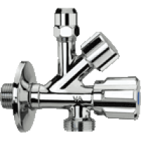 D902285/D902385 Кран подвійний кутовий для сантехприладів Ø1/2