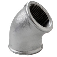 12005008 Коліно оцинковане білий чавун Ø2