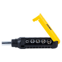 Викрутка з реверсом + насадки торцеві і біти ¼ 