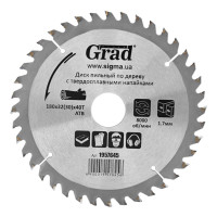Диск пильний по дереву з твердосплавними напайками Ø180х3230х40Т, 8000об/хв Grad 1957645