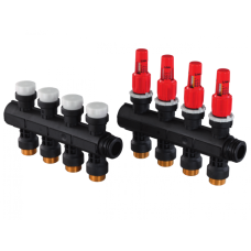 1042471 Пластиковий колектор для 1 петлі з витратомірами UPONOR