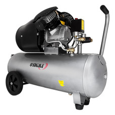 Компресор двоциліндровий 2.5кВт 455 л/хв 10бар 50л 2 крана Sigma 7043721