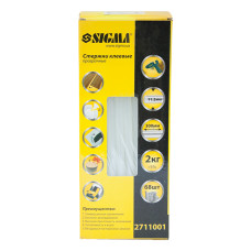 Стрижні клейові Ø11,2 * 300мм 68шт 2кг прозорі Sigma 2711001