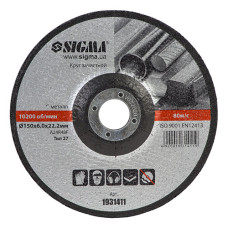 Круг зачисний по металу Ø180х6.0х22.2мм, 8500  об/хв Sigma 1931511