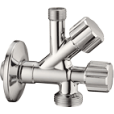 D902594 Кран подвійний кутовий для сантехприладів Ø1/2