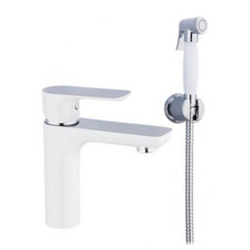 G1048-1 Змішувач для біде з лійкою шпилька білий/хром Ø35 Gappo Noar 1/8