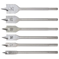 Набір свердел пір'яних 6шт Ø10, 12, 16, 18, 20, 25мм, довжина 150мм Grad 1314665