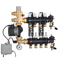 1825M1 Колектор з технополімеру у шафі з насосом UPS 25-60 Ø3/4