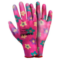 Рукавички з ПУ покриттям червоні манжет Sigma 9446301