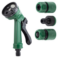 Набір для поливу пістолет розпилювач 4 режими 2 конектора + адаптер на шланг 3/4