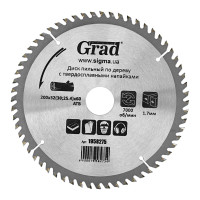 Диск пильний по дереву з твердосплавними напайками Ø200х3230;25.4х60Т, 7000об/хв Grad 1958275