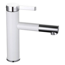 F1052-14 Змішувач для умивальника поворотний аератор гайка білий/хром Ø35 FRAP 1/10