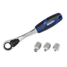 Тріскачка реверсивна з адаптерами KING ROY 1/4-3/8-1/2