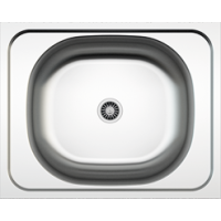 Мийка прямокутна накладна 400 х 500 х 135 Asil Krom 0,4 1/20