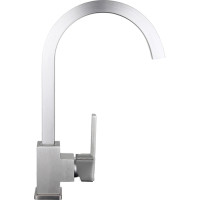 F4052-5 Змішувач для кухні алюмінієвий корпус матовий U-гусак гайка Ø35 FRAP 1/10