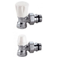 411431 Комплект кутових радіаторних кранів Ø1/2