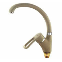 F4166-9 (H66) Змішувач для кухні однорич. гусак вухо латун. корпус гайка Ø40 пісочний Frap 1/8