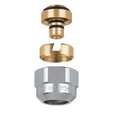 445516 Гайка с ниппелем для медно-пластиковых труб Q-tec® KME хром Ø3/4