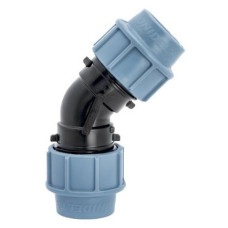 1018  UNIDELTA  Коліно затискне  45°  Ø50  PN16  PP-B УФ захист