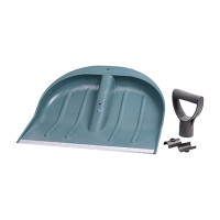 Лопата для прибирання снігу пластикова з алюмінієвою планкою 435 × 470 × 10 мм синя Grad 5049415