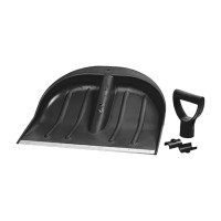 Лопата для прибирання снігу пластикова з алюмінієвою планкою 435 × 470 × 10 мм чорна Grad 5049465