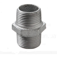 28025003 Ниппель оцинкованный белый чугун Ø1/2