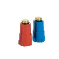 1142OTT001 Заглушка монтажная красная пластик/латунь Ø1/2