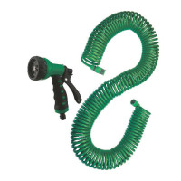 Набір поливальний: шланг спіральний 7,5м + пістолет розпилювач 7-ми режимний Grad 5019065