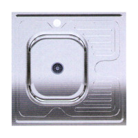 Мийка квадратна накладна ліва 600 х 600 х 150 Asil Krom 0,4 1/20