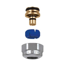 681524 Гайка хромированная с ниппелем для пластик. и МП труб Ø3/4