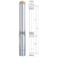 Ø 96 Насос глубинный центробежный  1,5кВт Н130(82)м - Q100(70)л/мин Aquatica 777134