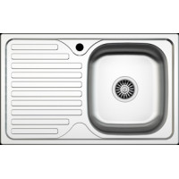 Мийка прямокутна накладна права 500 х 800 х 140 Asil Krom 0,4 1/20