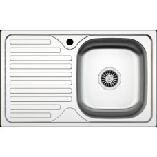 Мийка прямокутна накладна права 500 х 800 х 140 Asil Krom 0,4 1/20