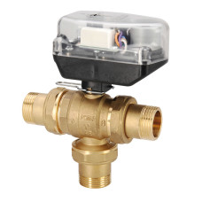 Кульовий зонний вентиль Icma №344 з байпасом і мотором 1