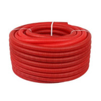 Труба UA гофрована 24х28 мм червона