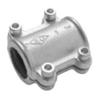 71505004 Хомут ремонтний затискний оцинкований білий чавун Ø3/4