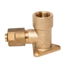 Колено монтажное с крепежом 16 х 1/2