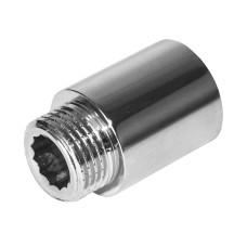 Подовжувач латунний різьб. хромований 3/4