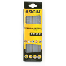 Стрижні клейові Ø11,2 * 200мм 6шт прозорі Sigma 2711251