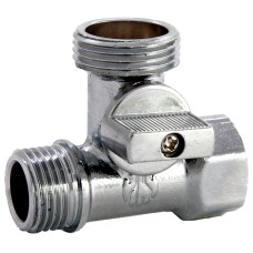 Кран трьохходовий для пральн.машин 1/2