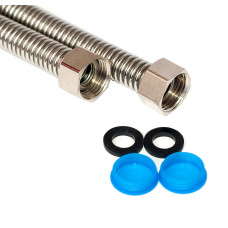 Шланг нерж.гофрований для води 1/2